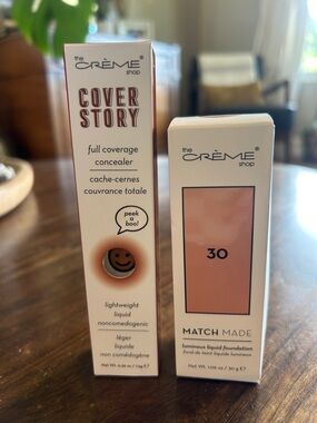 The Crème Shop Foundation + Concealer Bundle Match Made 30 & Cover Story | NIB